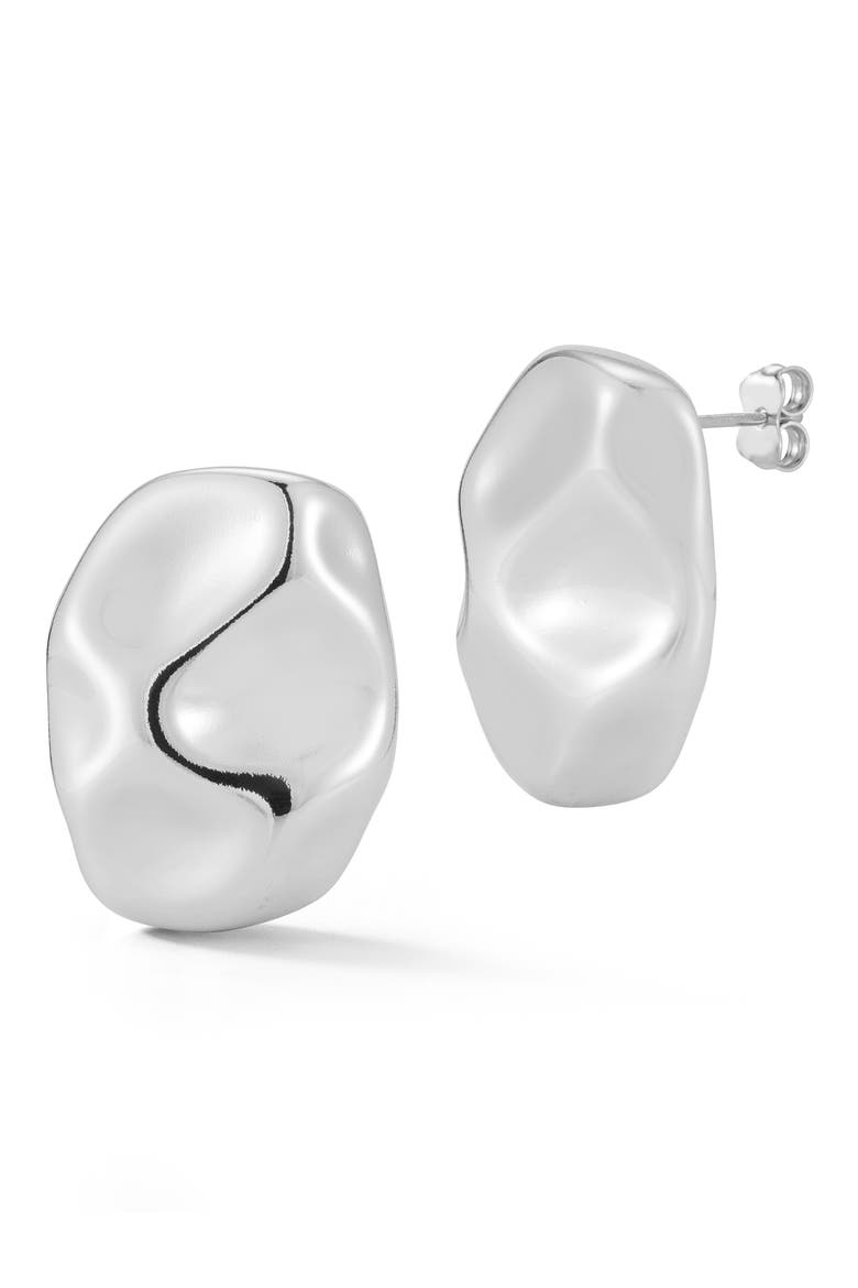 Abstract Bold Stud Earrings, Main, color, SILVER