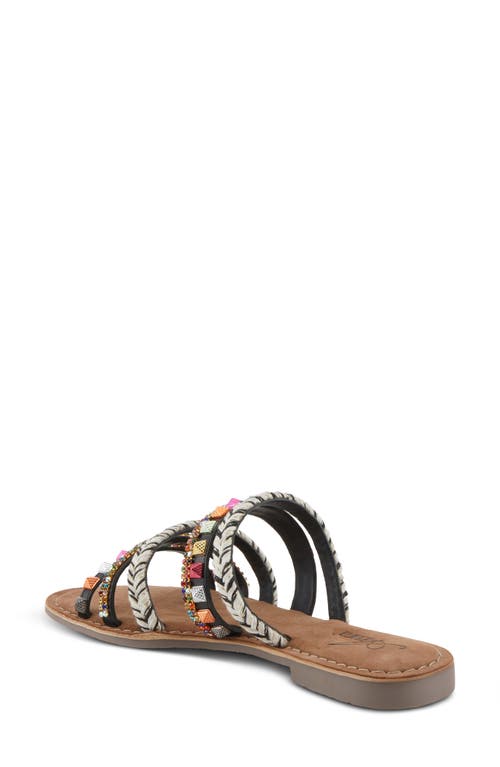 Azura By Spring Step Intoxicate Slide Sandal In Black Multi