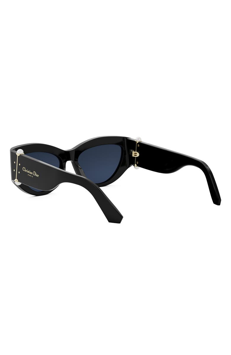 DIOR 'DiorTribales B1I 55mm Cat Eye Sunglasses, Alternate, color, Shiny Black / Blue