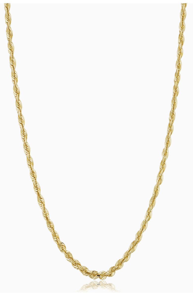 Oradina Men's Titan Rope Statement Chain in 10K Gold, Main, color, Yellow Gold