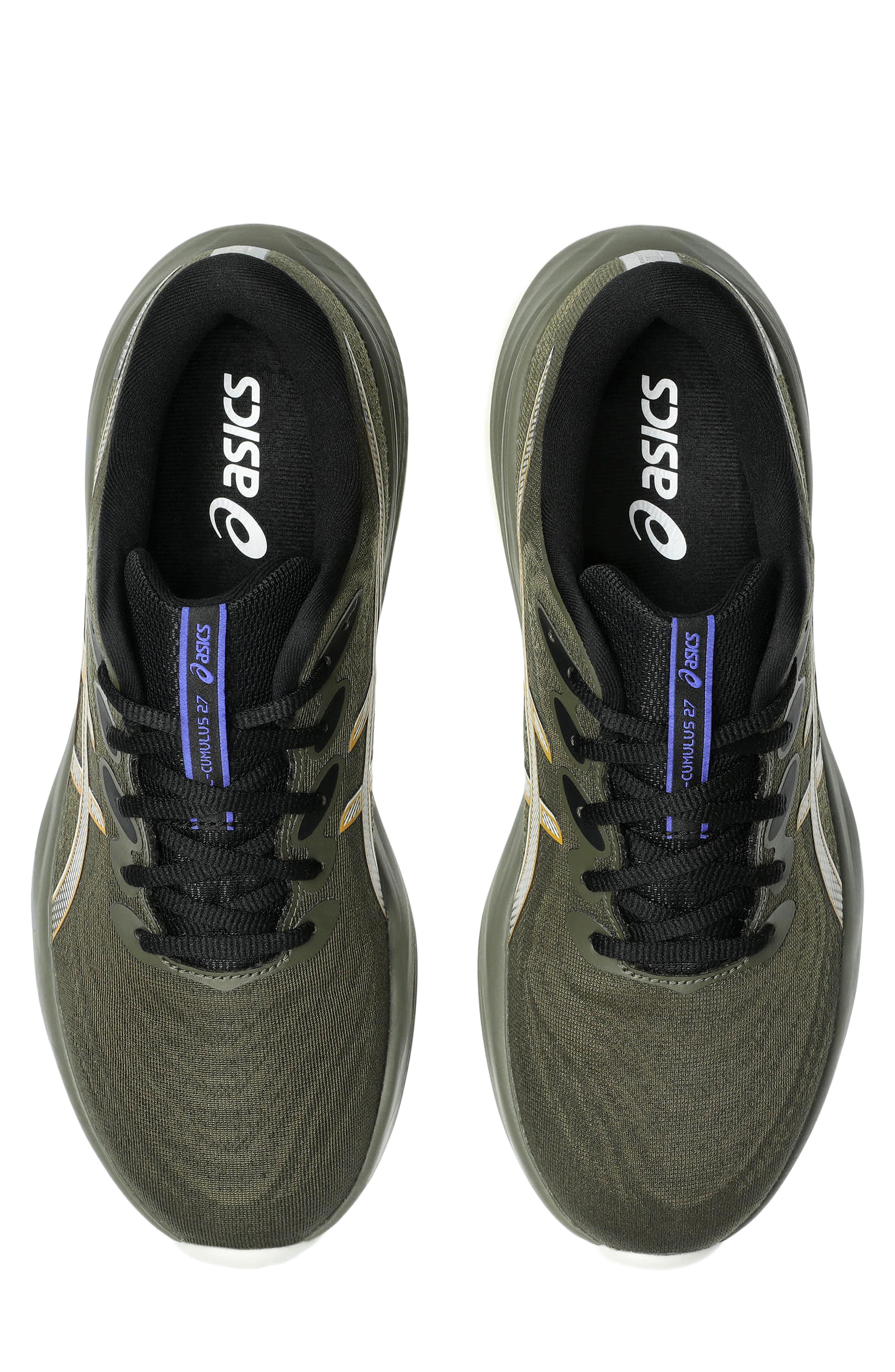 ASICS<sup>®</sup> GEL-CUMULUS<sup>®</sup> 27 GTX Gore-Tex<sup>®</sup> Waterproof Running Shoe, Alternate, color, Brown Stone/Whisper Green
