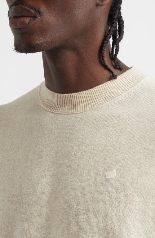 Acne Studios Wool & Yak Hair Sweater In Oatmeal Melange