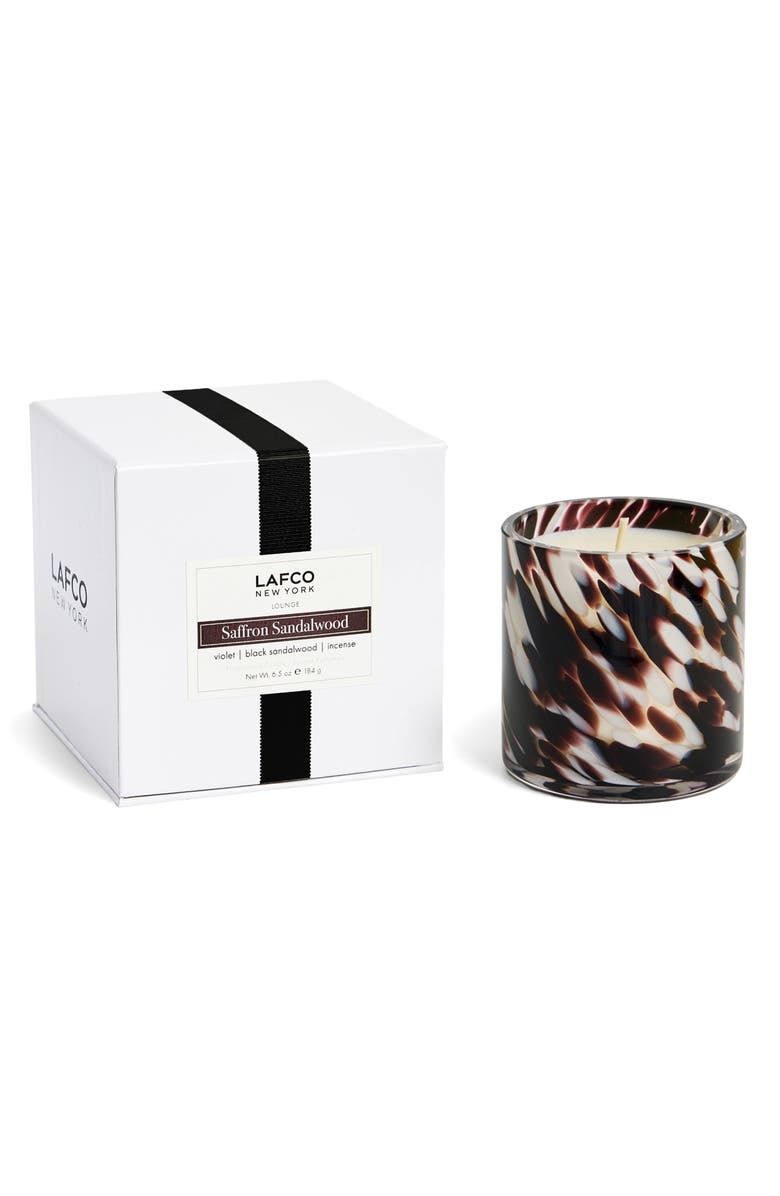 Lafco Saffron Sandalwood Classic Candle, Alternate, color, Black