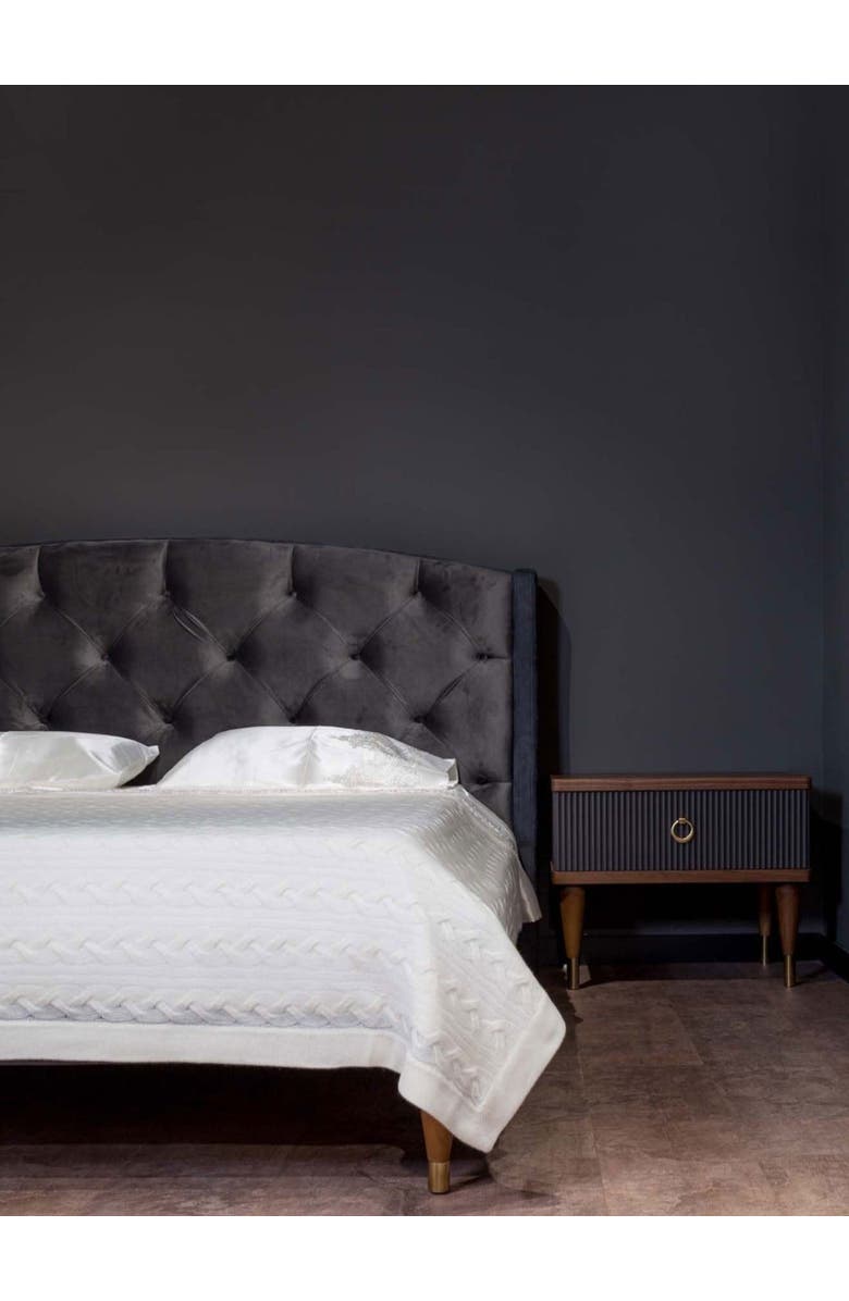 GOBI Mongolian Cashmere Cable Knit Blanket, Alternate, color, White