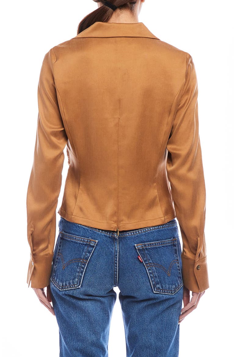 Arabella Shirred Top, Alternate, color, CAMEL