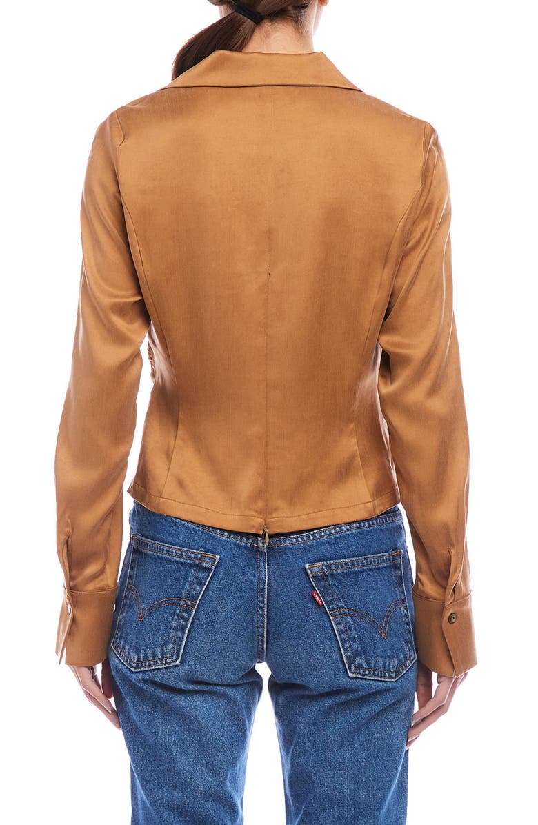 FIFTEEN TWENTY Arabella Shirred Top, Alternate, color, Camel