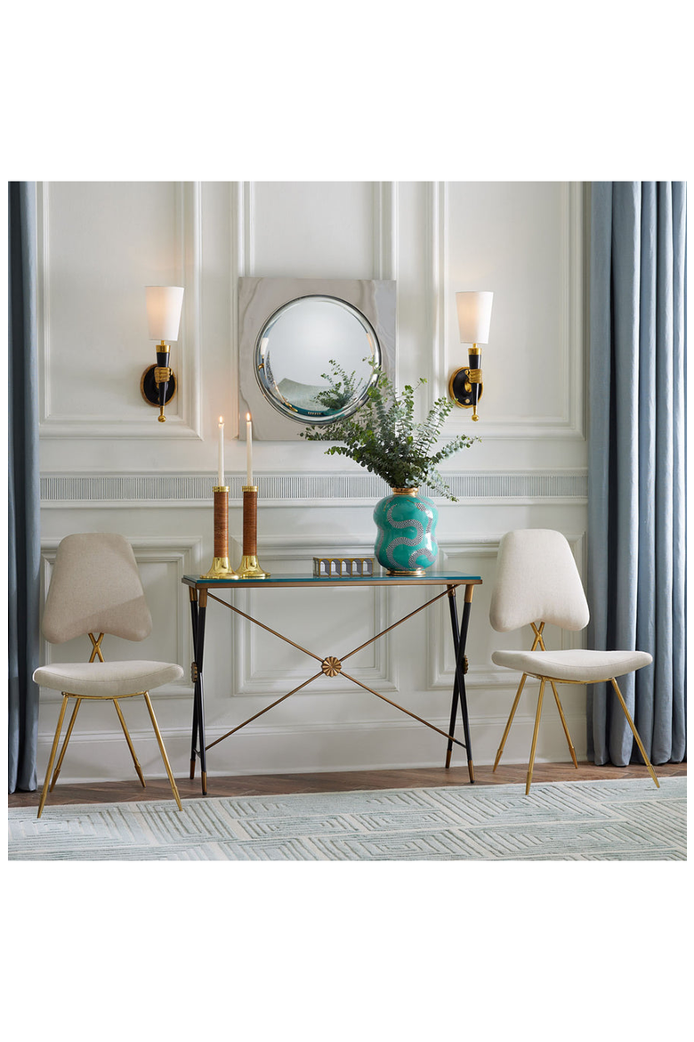 Eden Cinched Vase, Alternate, color, Teal  / Gold
