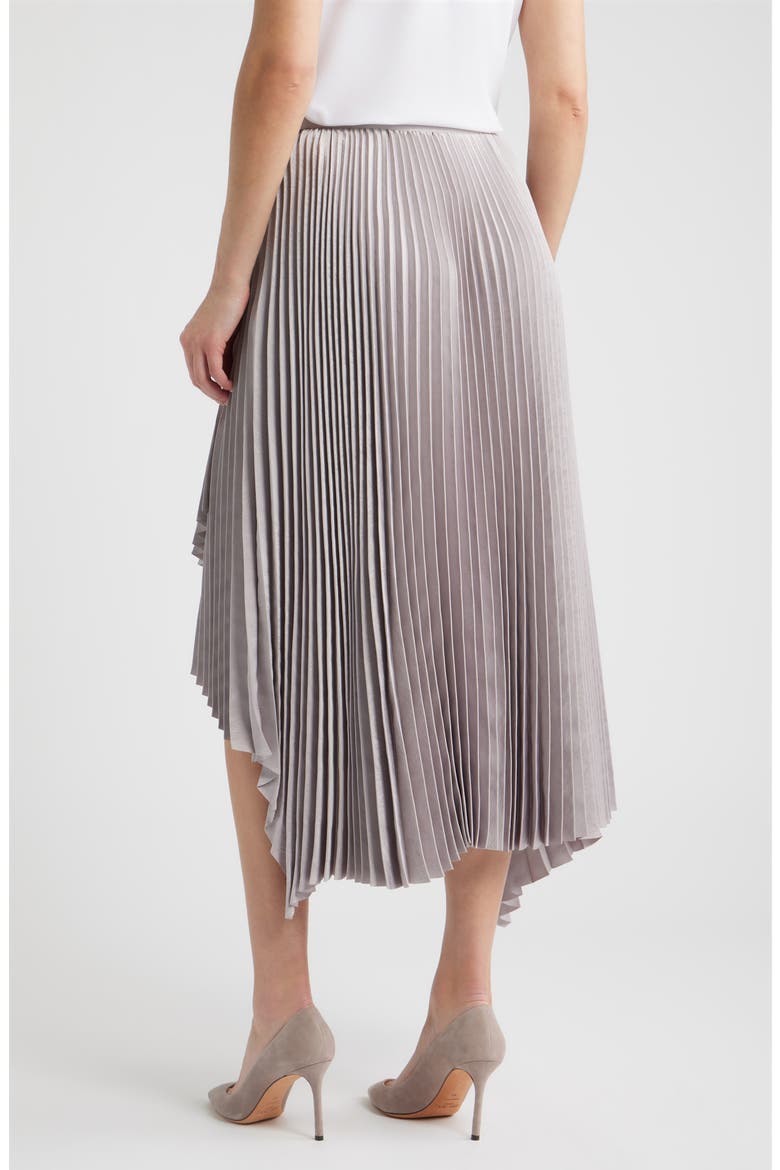 Vlantel Pleated Asymmetric Midi Skirt, Alternate, color, OPEN PRPLE