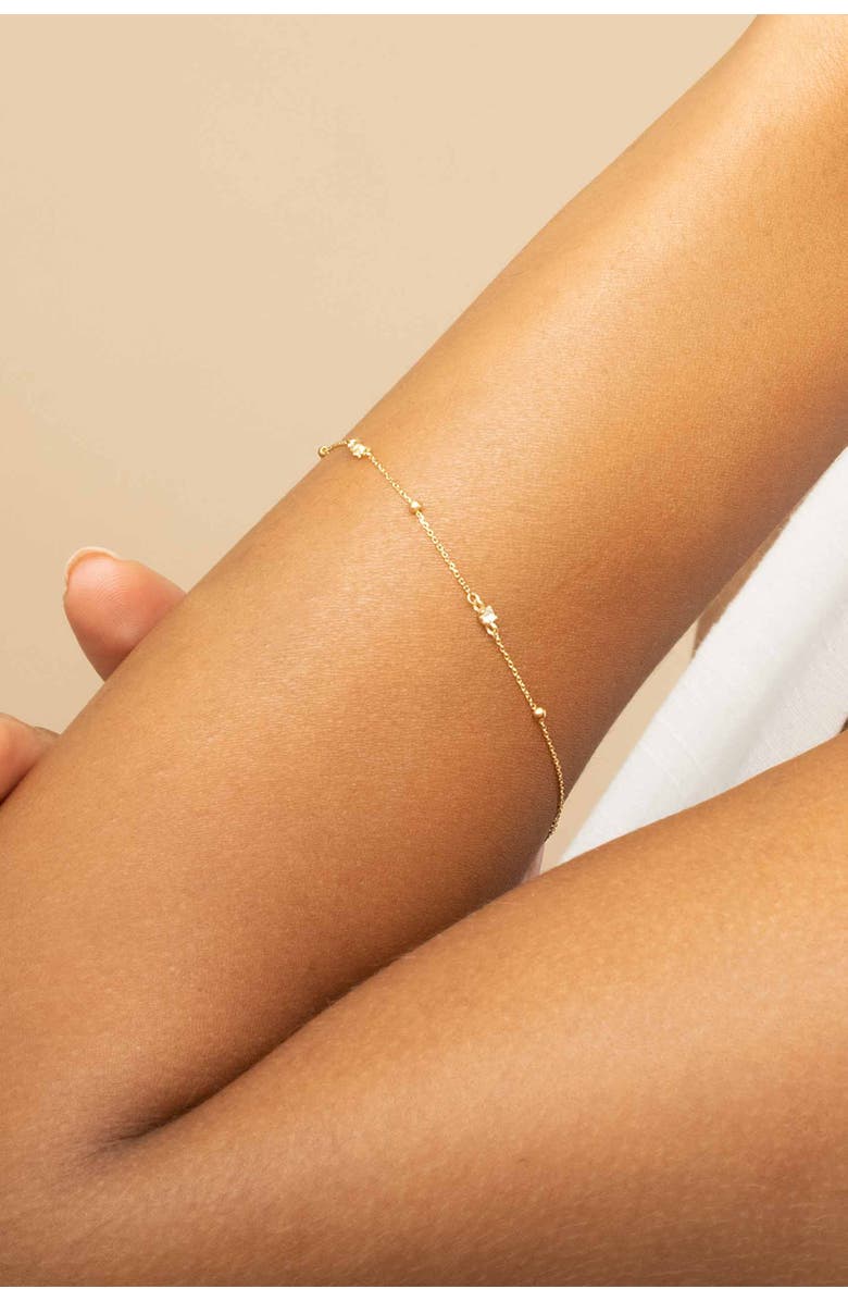 Oradina 14K Yellow Gold Seeing Sparks Bracelet, Alternate, color, Yellow Gold