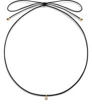 Monica Vinader Diamond Pendant Cord Necklace