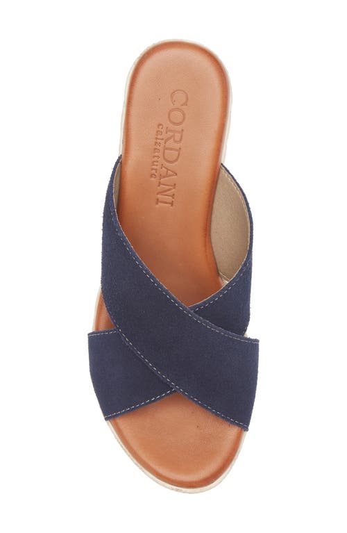 Cordani Braylin Espadrille Wedge Sandal In Blue Suede