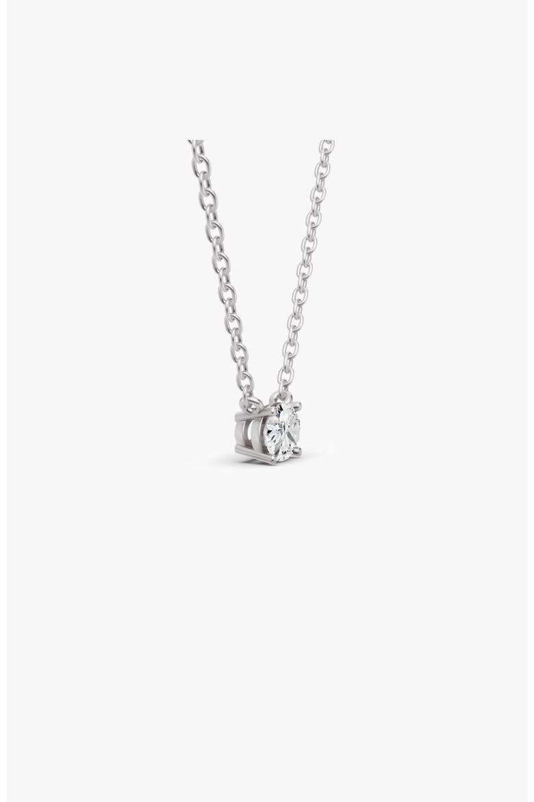 14K Gold 1 ct Lab Grown Oval Shape Diamond Pendant, Alternate, color, White Gold