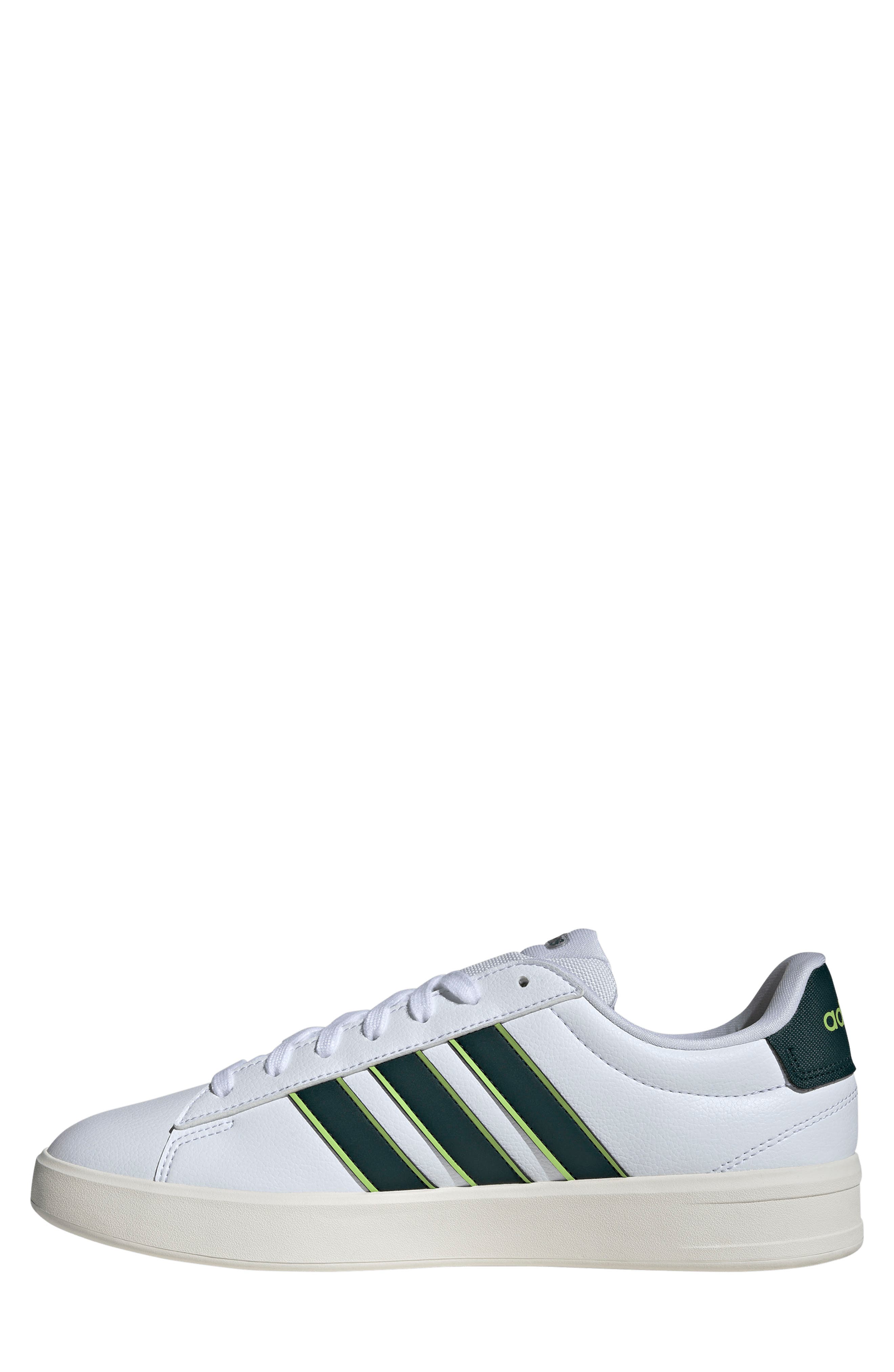 adidas Grand Court 3-0 Sneaker, Alternate, color, Ftwr White/ Ivy/ Solar Slime