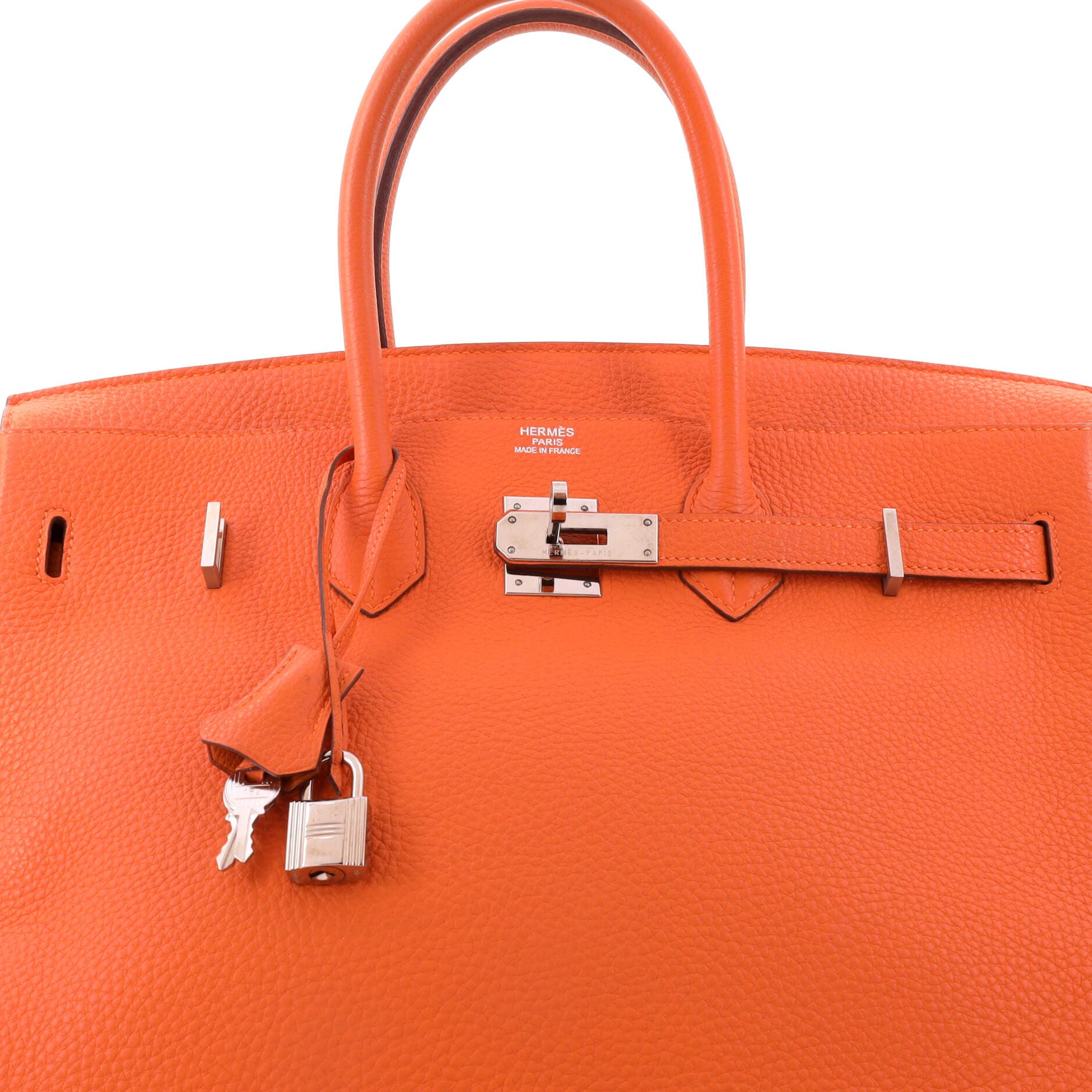 Birkin Handbag Orange Togo with Palladium Hardware 35, Alternate, color, Orange