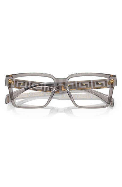 Versace 55mm Rectangular Optical Glasses In Gray