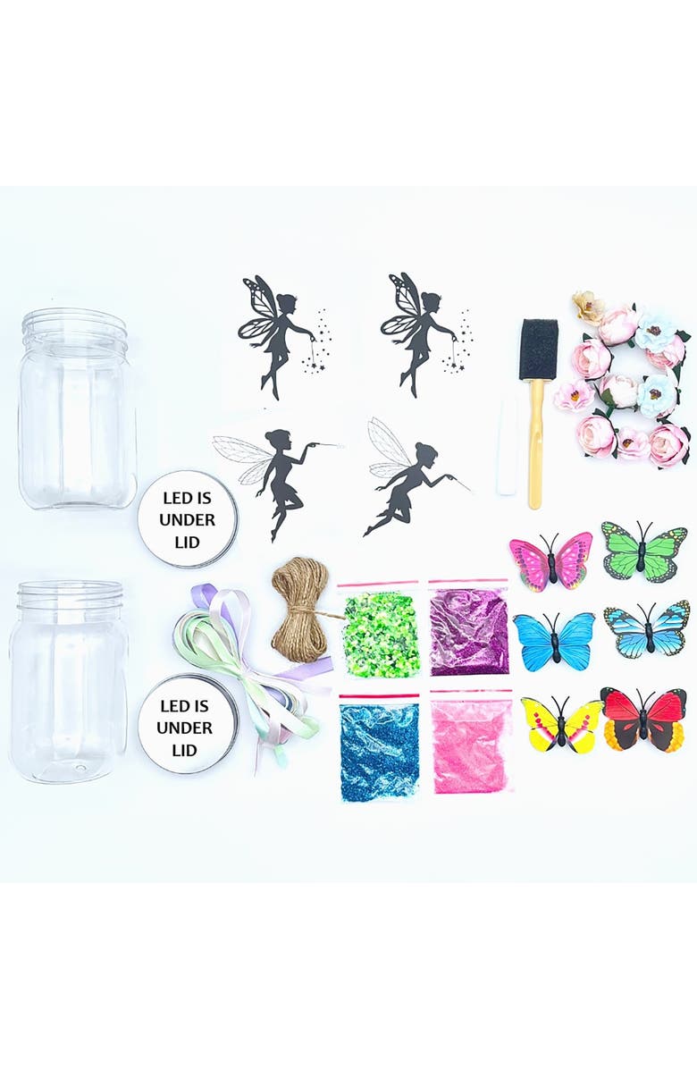 MODBOX DIY Glowing Fairy Lanterns Kit, 2 Pack, Design, Decorate & Create Jars, Alternate, color,