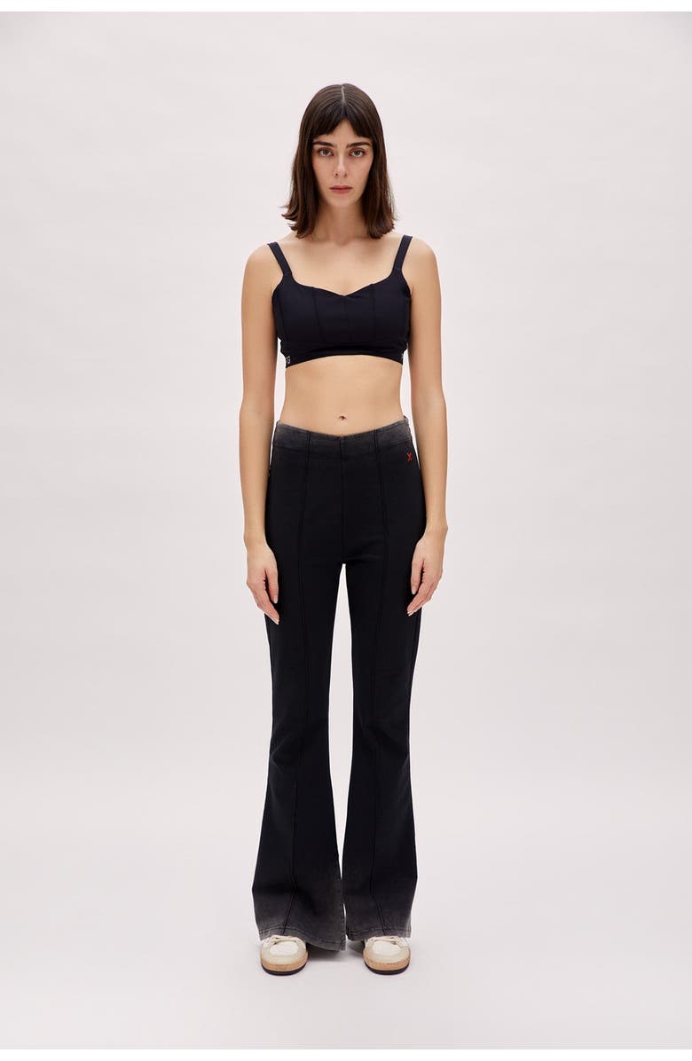 PCFG Cotton Acid Washed Flare Sweatpant, Alternate, color, Black