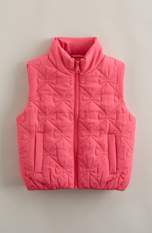 Tucker + Tate Kids' Bow Quilted Puffer Vest in Pink Fandango 