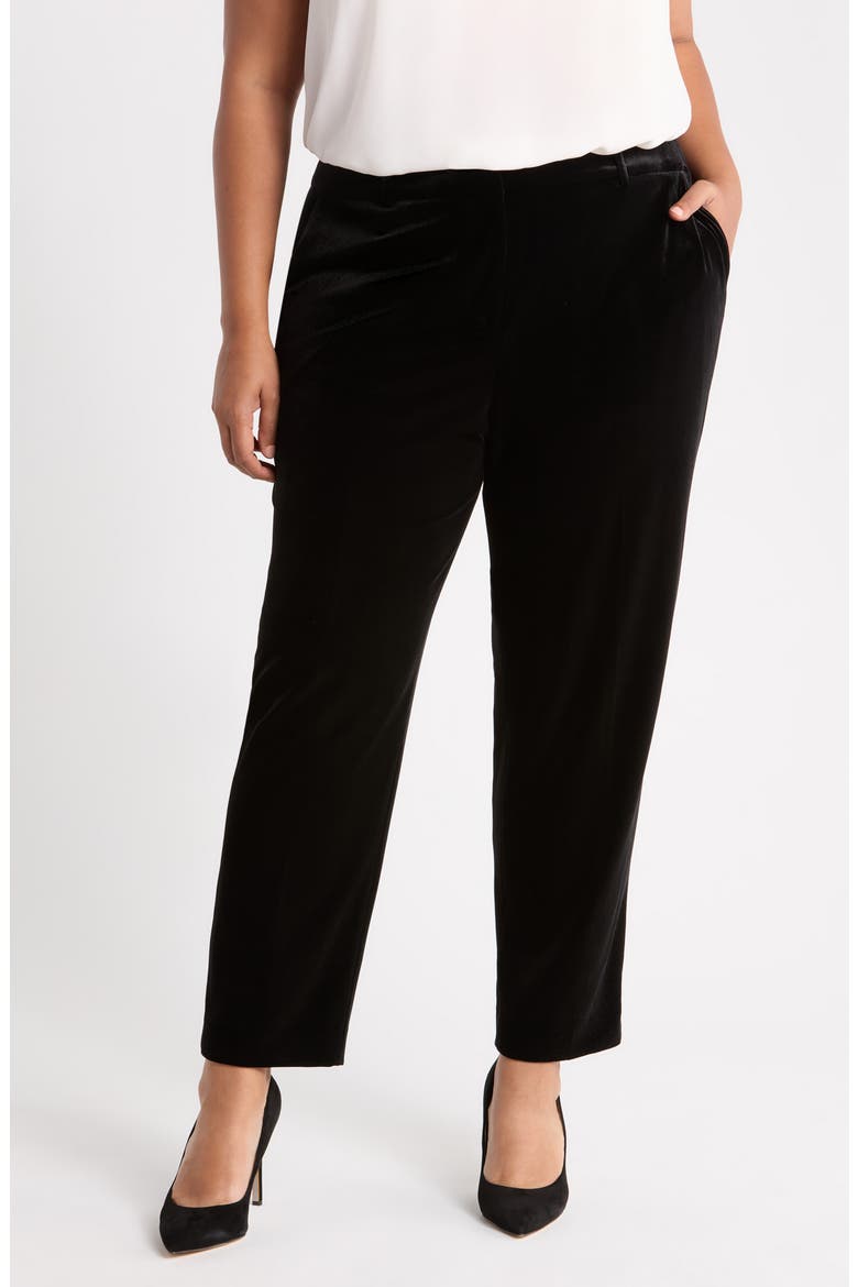 Velvet Classic Pants, Main, color, BLACK