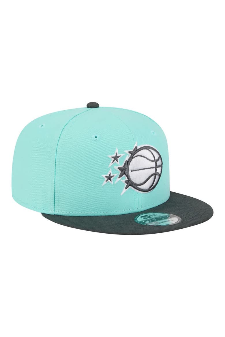 Men's New Era Turquoise/Charcoal Orlando Magic Color Pack Two-Tone 9FIFTY Snapback Hat, Alternate, color, Turquoise