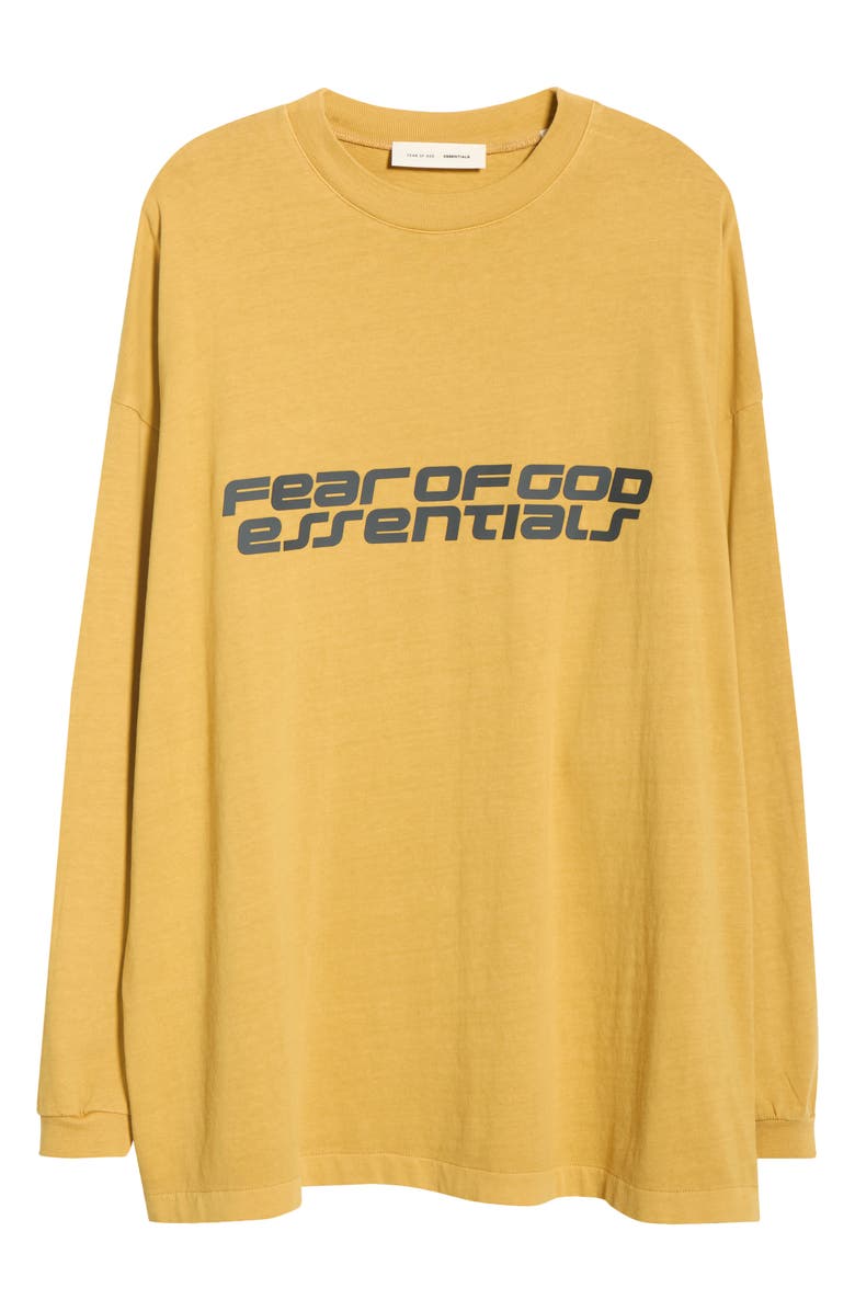 Fear of God Essentials 
90s Long Sleeve Logo Graphic T-Shirt, Main, color, Canyon