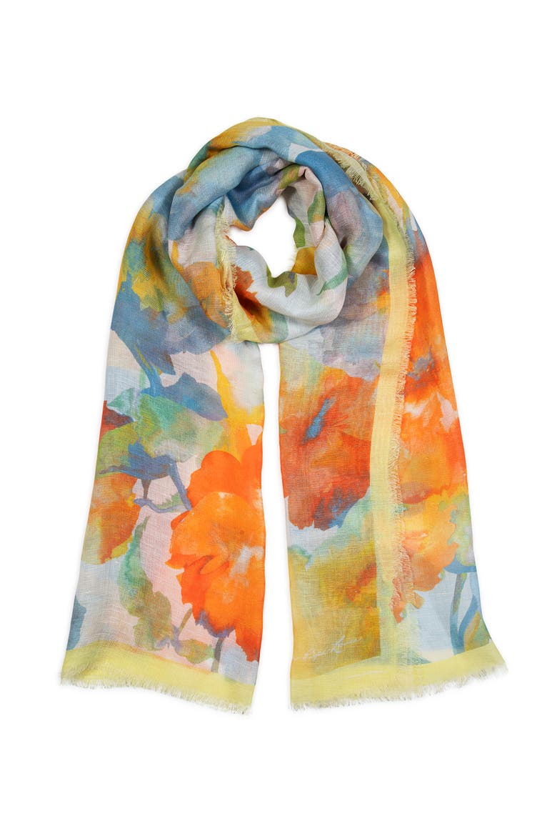 Floral Wrap, Main, color, Lemon Sorbet