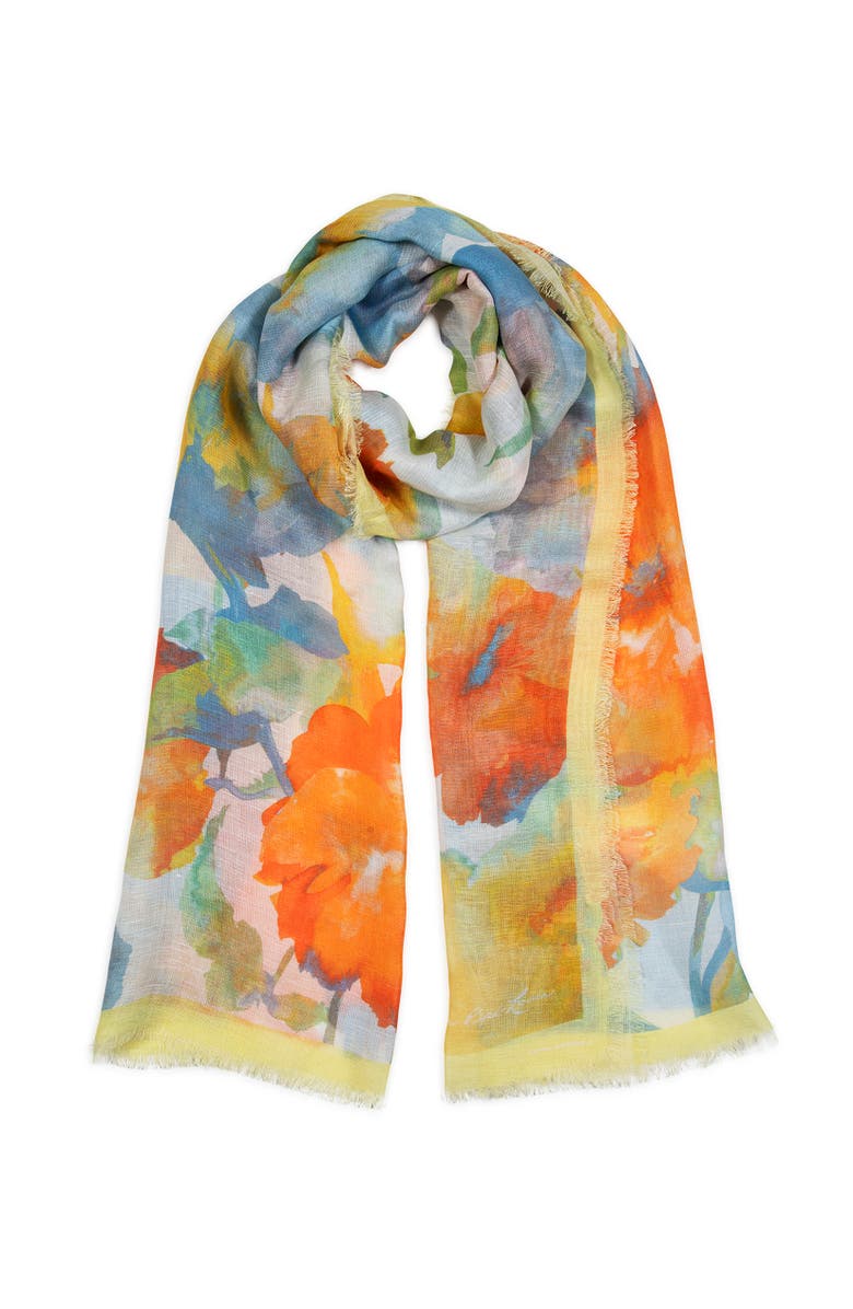 Lauren Ralph Lauren Floral Wrap, Main, color, Lemon Sorbet