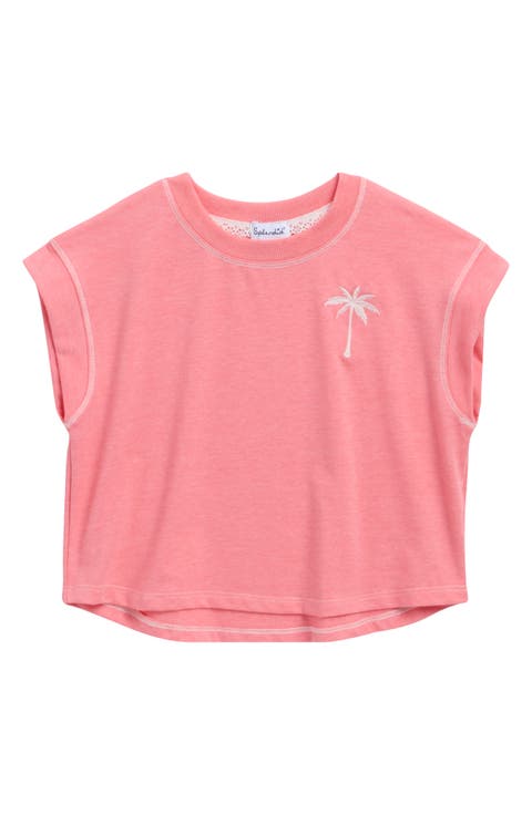 Kids' Tropical Embroidered T-Shirt (Big Kid)