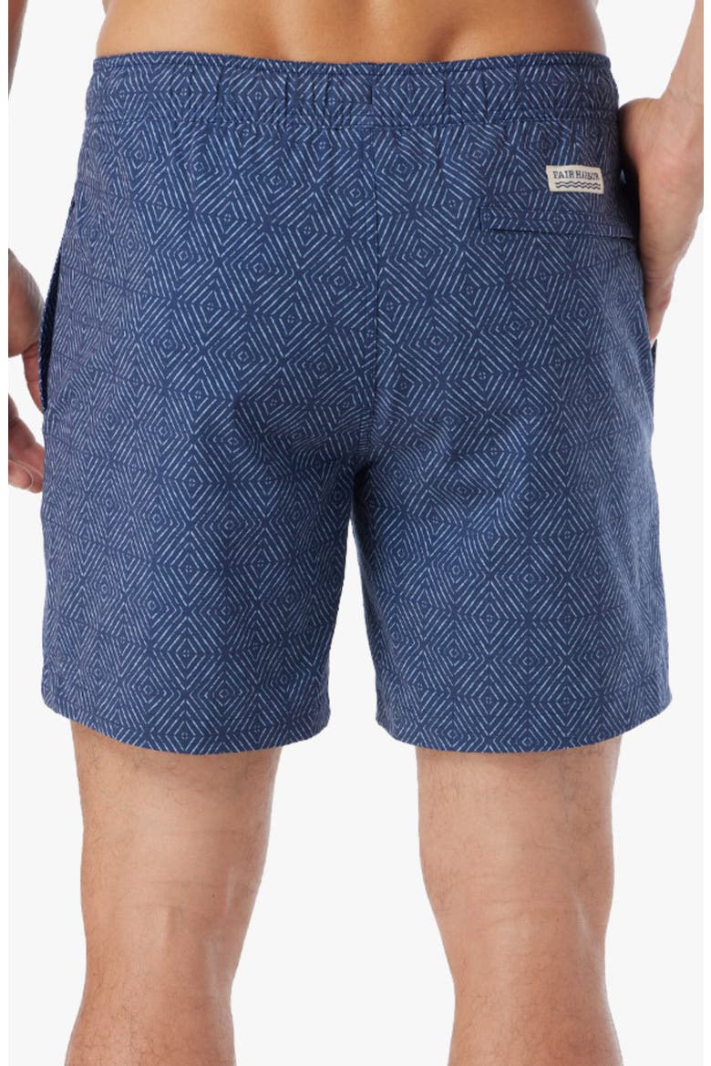 Bayberry Water Repellent Swim Trunks, Alternate, color, NAVY SHIBORI