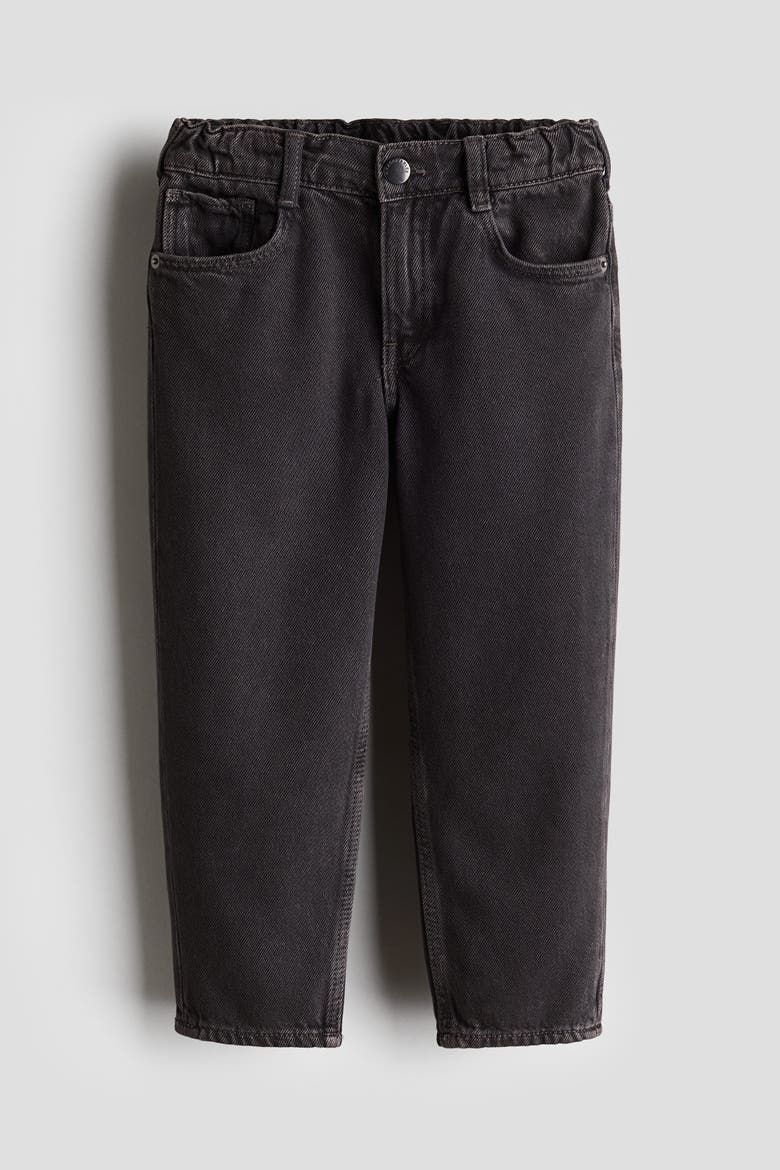 Tapered Cotton-blend Jeans, Main, color, Dark gray