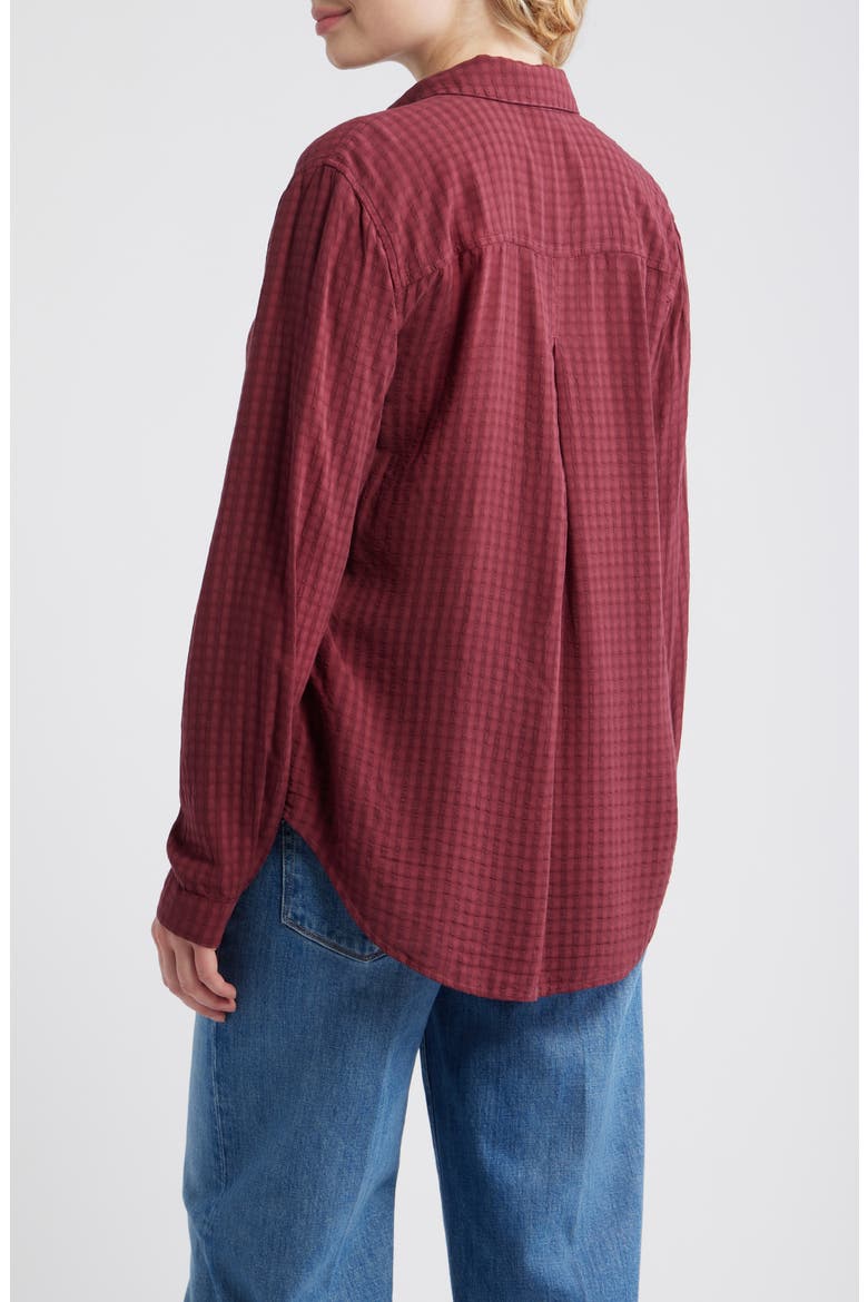 Classic Button-Up Shirt, Alternate, color, MERLOT HARVEST