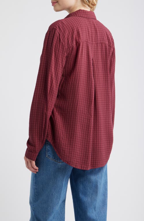Cloth & Stone Classic Button-up Shirt In Burgundy