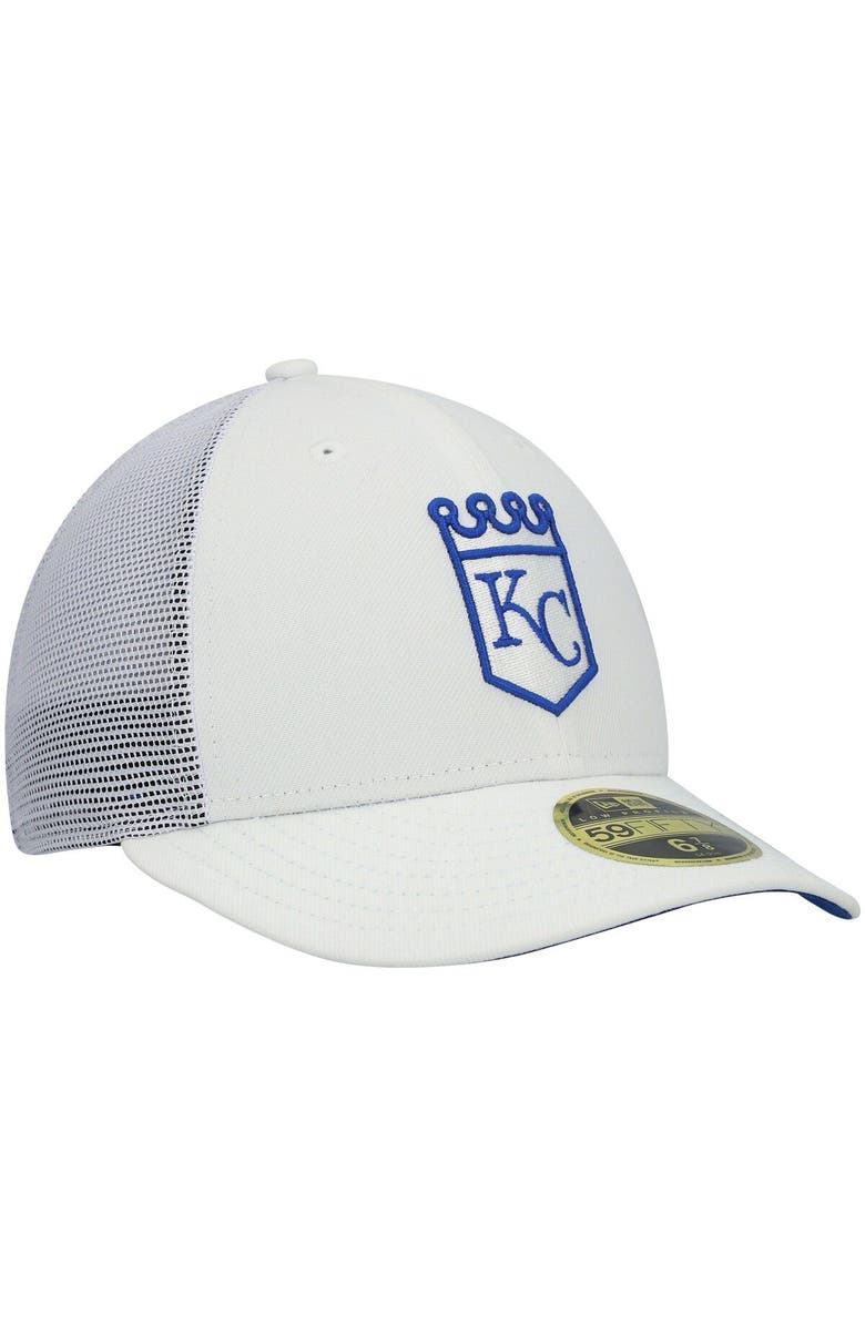 New Era Men's New Era White Kansas City Royals 2022 Batting Practice Low Profile 59FIFTY Fitted Hat, Alternate, color, 