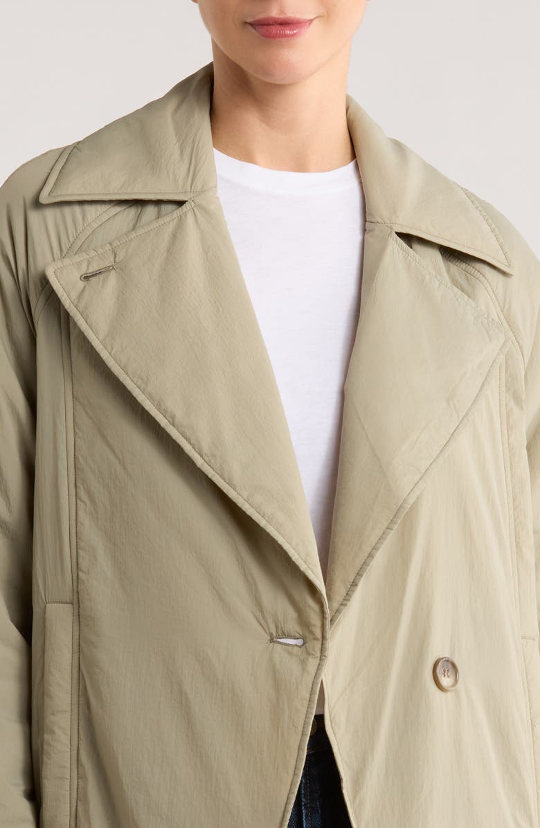 Bernardo Cloudweight Longline Coat, Alternate, color, Olive Stone