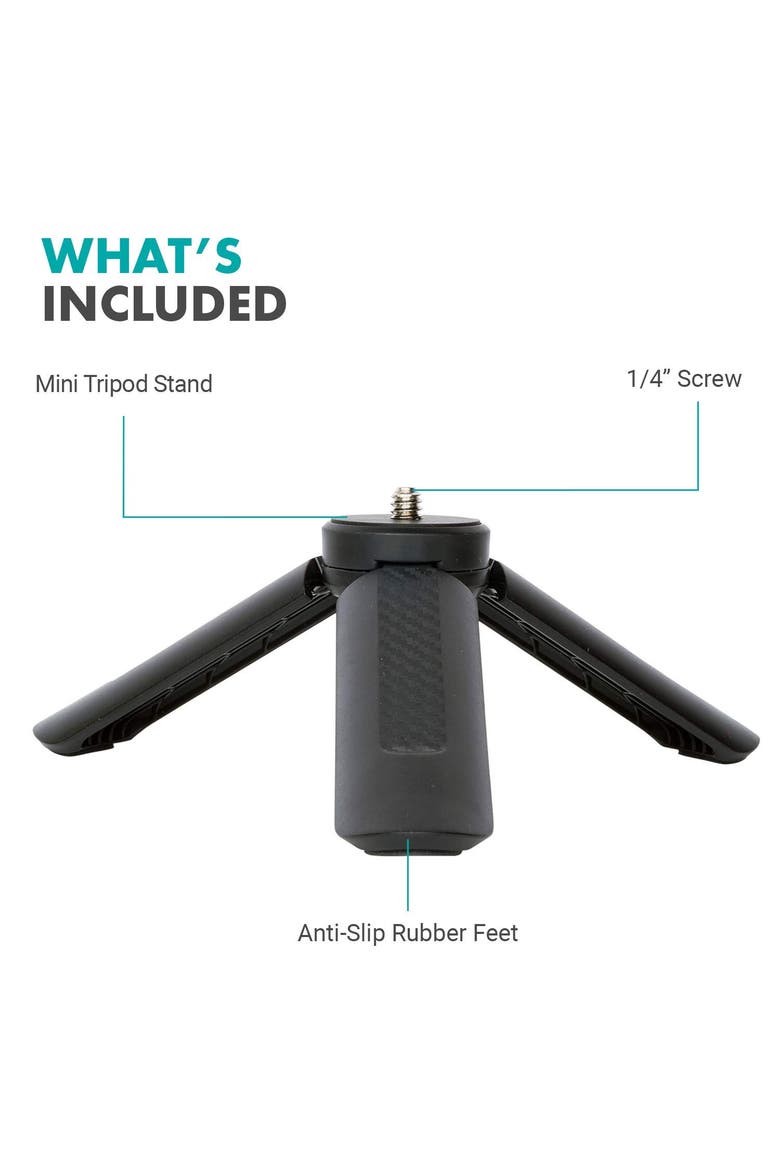 TR-1 Compact Mini Tabletop Tripod/Hand Grip, Alternate, color, Black