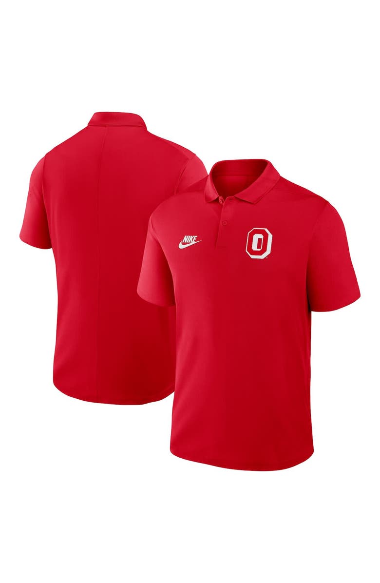 Nike Men's Nike Scarlet Ohio State Buckeyes Primetime Victory Legacy Vault Logo Performance Polo, Main, color, Scarlet
