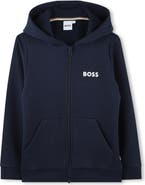 BOSS Kidswear Kids' Graphic Zip-Up Hoodie