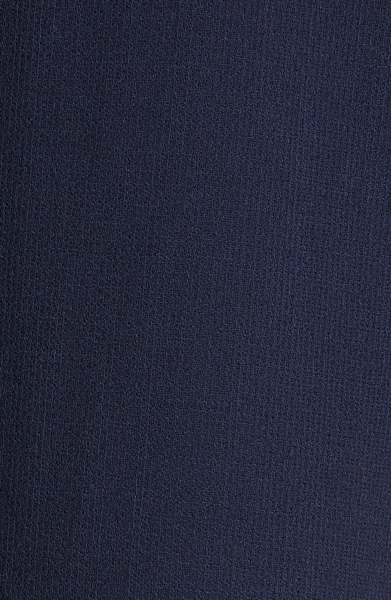 Lela Rose Flounce Hem Crepe Tunic Dress, Alternate, color, Navy