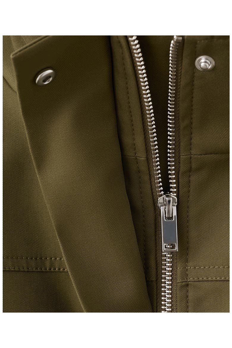 High Neck Pocket Cotton Vest, Alternate, color, KHAKI