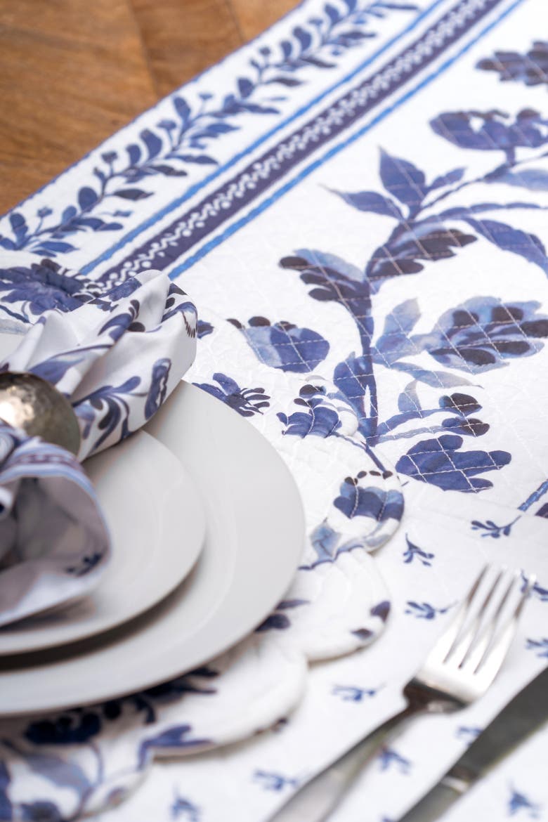 Maryfrances Table Runner 14" x 72", Alternate, color, White