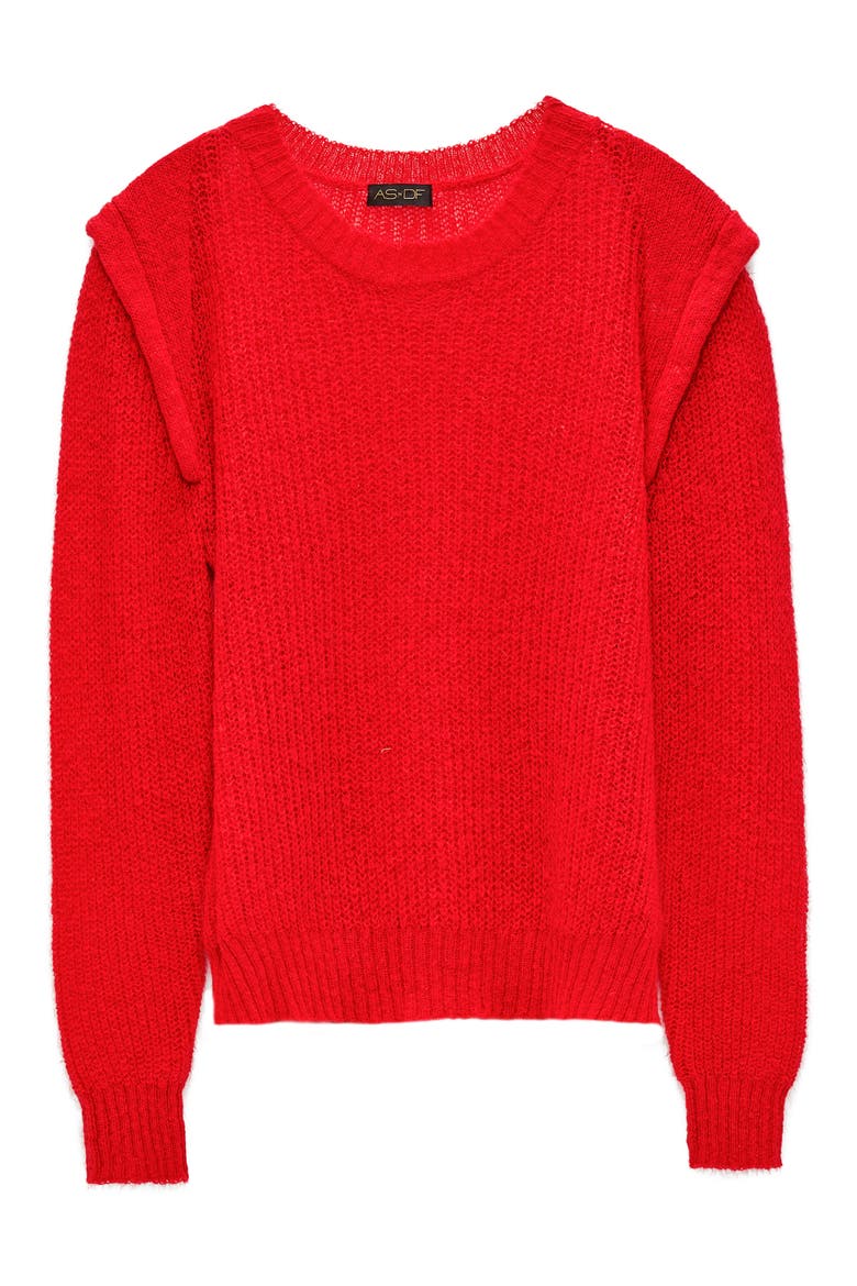 The Denise Sweater, Alternate, color, COCO RED