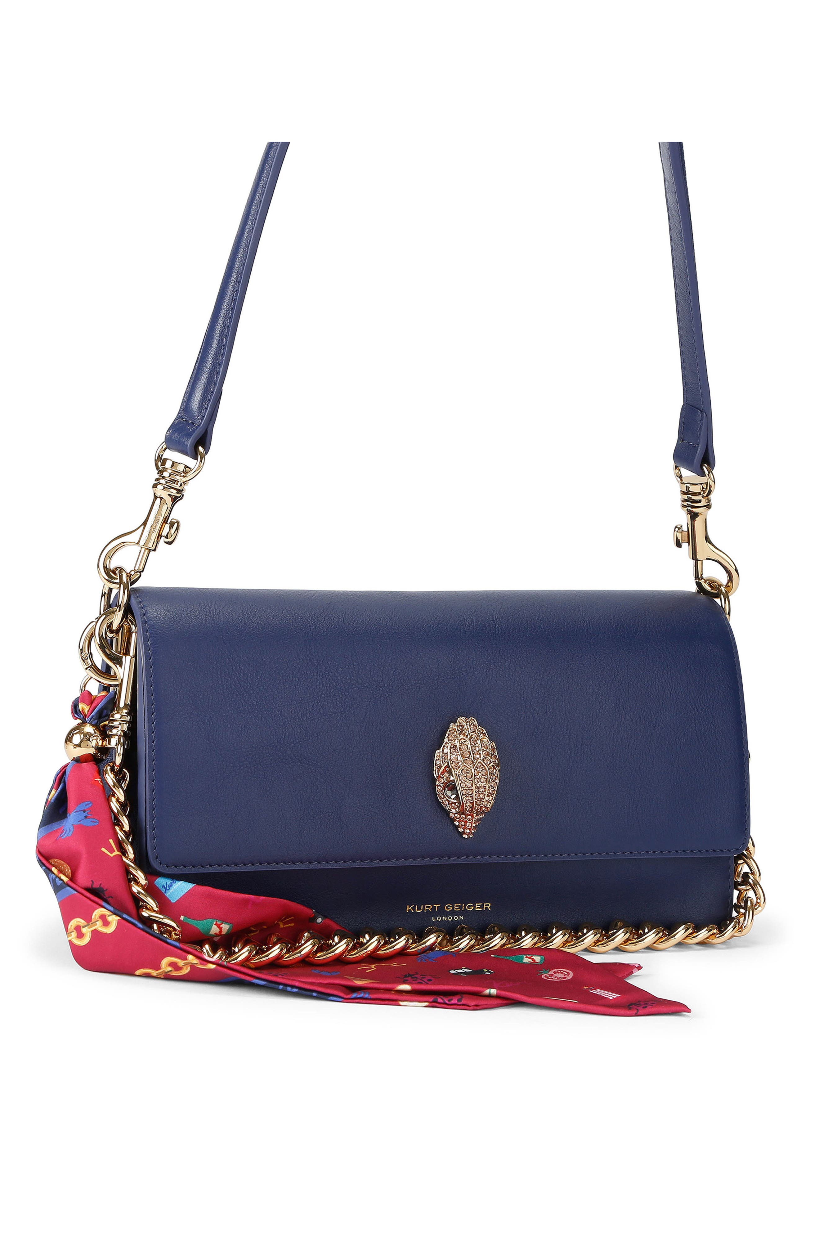 Sloane Leather Shoulder Bag, Alternate, color, DARK BLUE