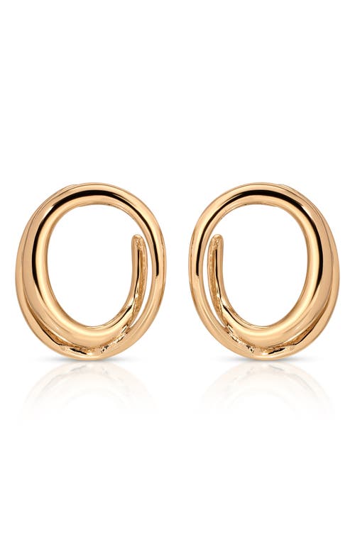 Ettika Swirl Stud Earrings In Gold