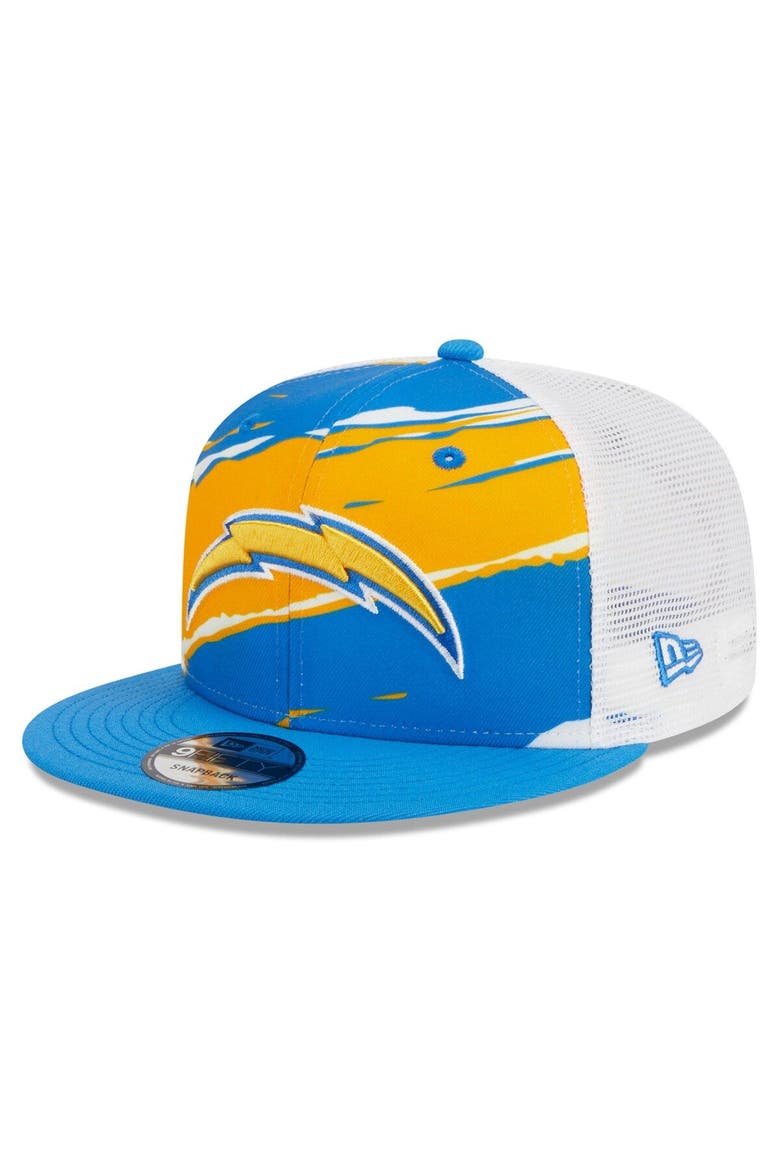 Men's New Era Powder Blue Los Angeles Chargers  Tear Trucker 9FIFTY Snapback Hat, Main, color, Powder Blue