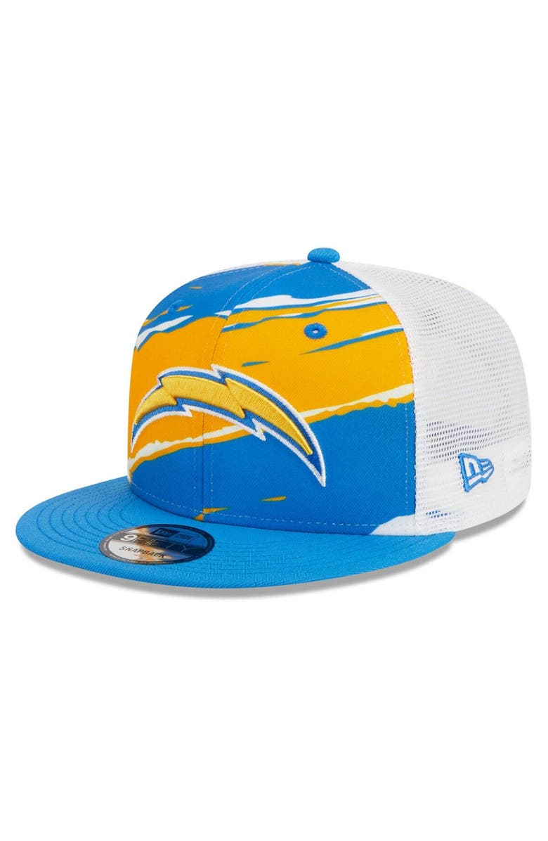 New Era Men's New Era Powder Blue Los Angeles Chargers Tear Trucker 9FIFTY Snapback Hat, Main, color, Powder Blue