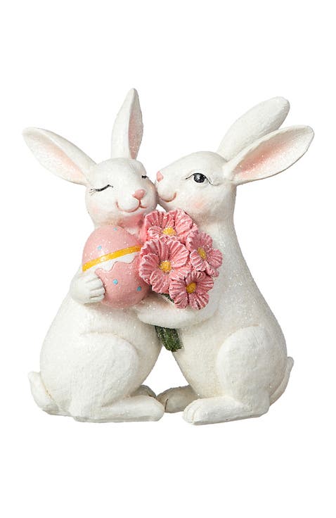 7"H Easter Loving Bunny Resin Table Decor
