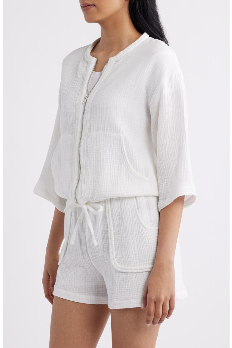 Zip Front Jacket, Alternate, color, WHITE