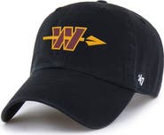 '47 Men's '47 Black Washington Commanders Alternate Clean Up Adjustable Hat