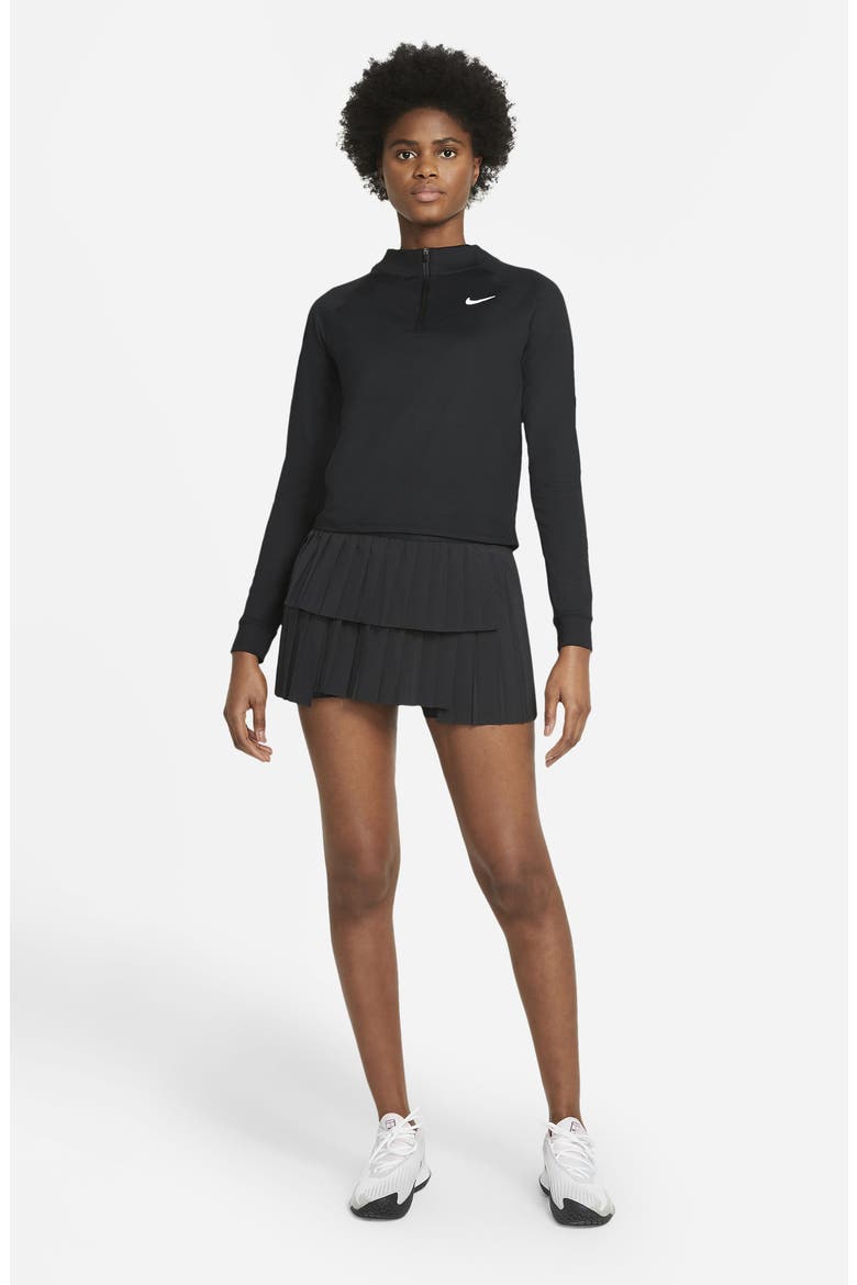 NikeCourt Advantange Pleated Tennis Skirt, Alternate, color, BLACK/BLACK/WHITE