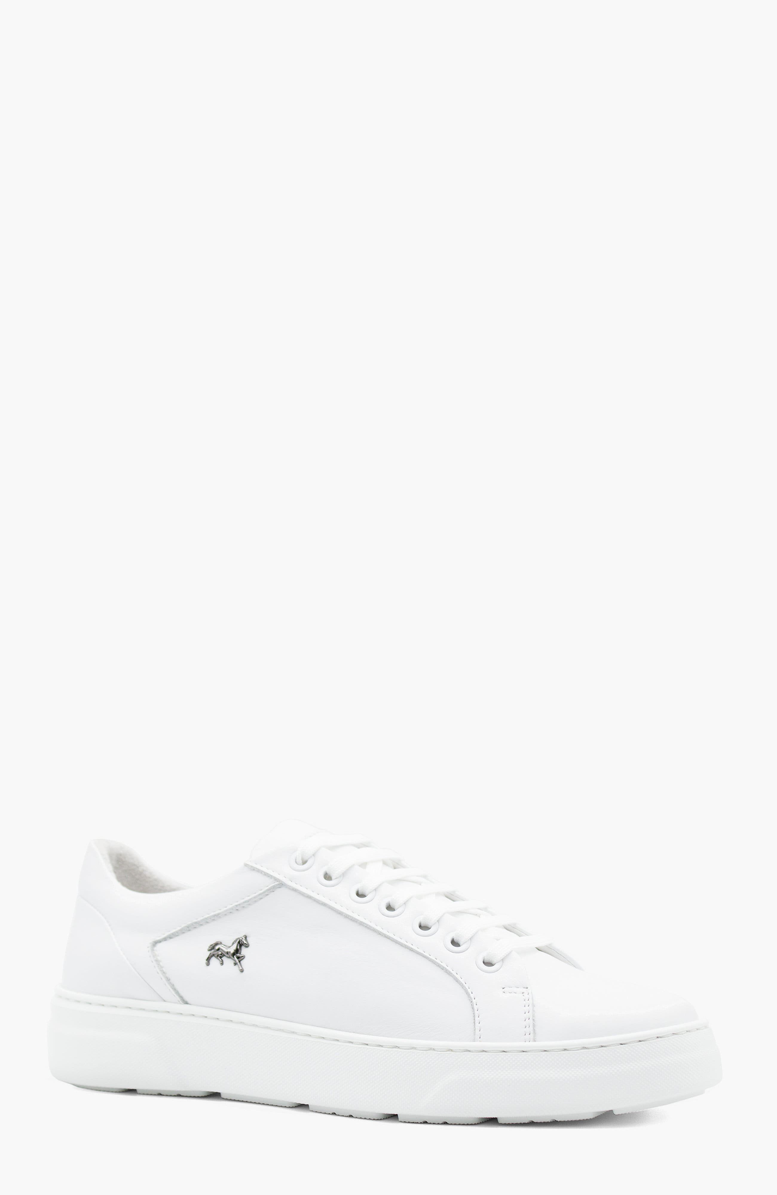 Authentic Leather Sneakers 01, Alternate, color, White